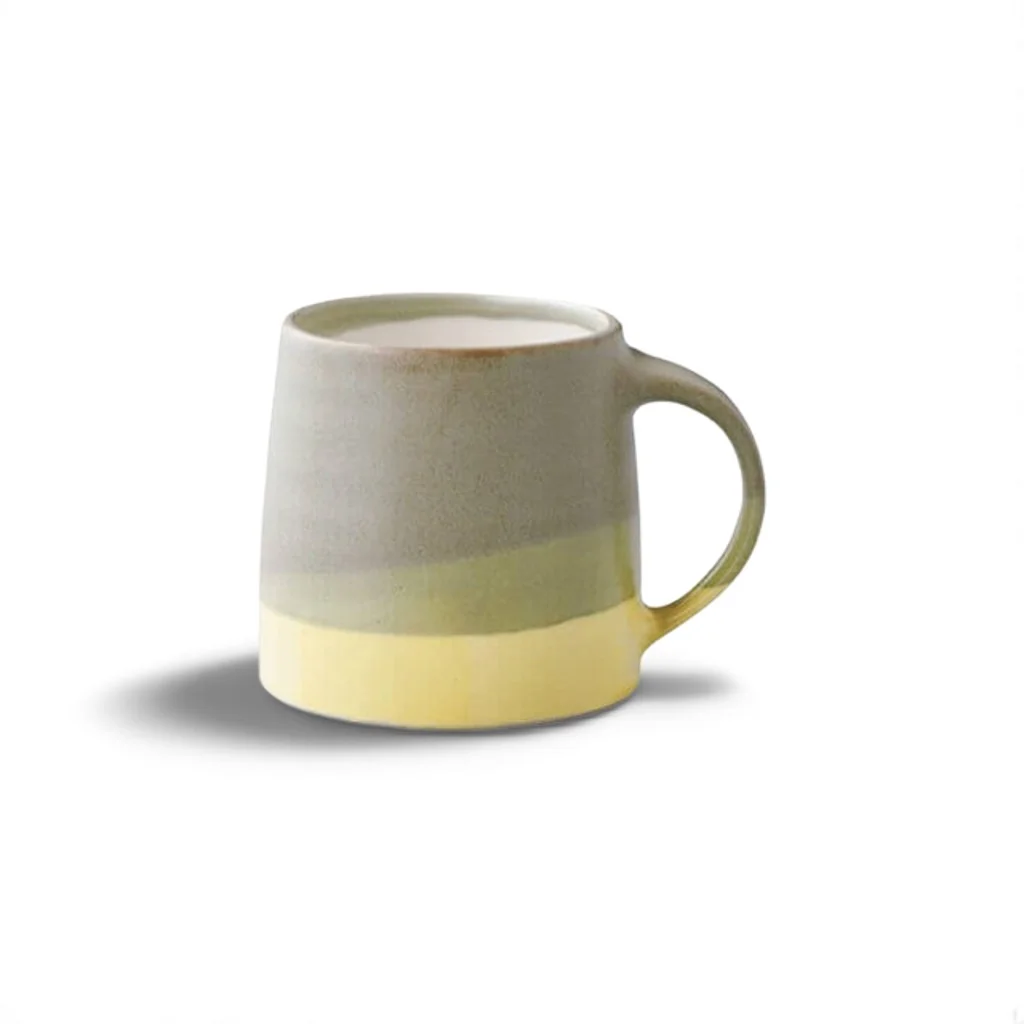 Kinto-slow-coffee-mug-vert-jaune